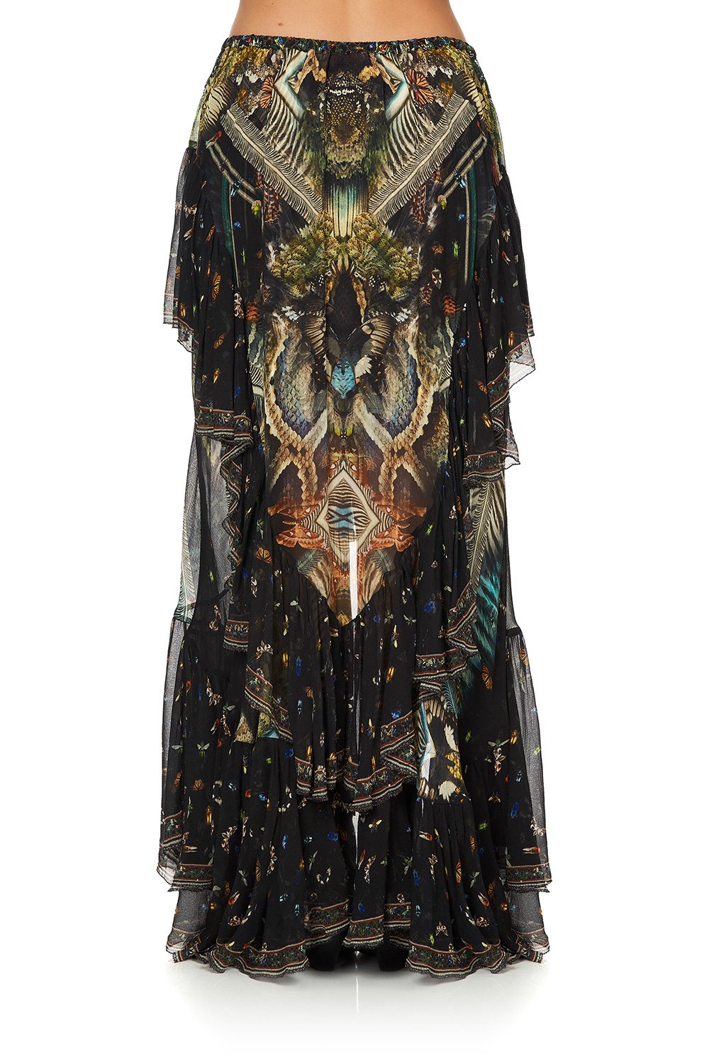 MAXI SKIRT WITH DOUBLE FRILL MATERNAL INSTINCT