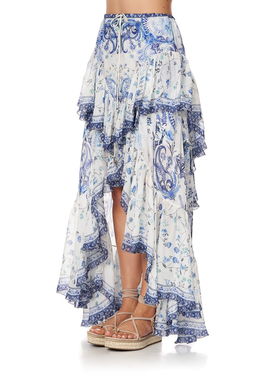 MAXI SKIRT WITH DOUBLE FRILL TALKING ABOUT A REVOLUTION