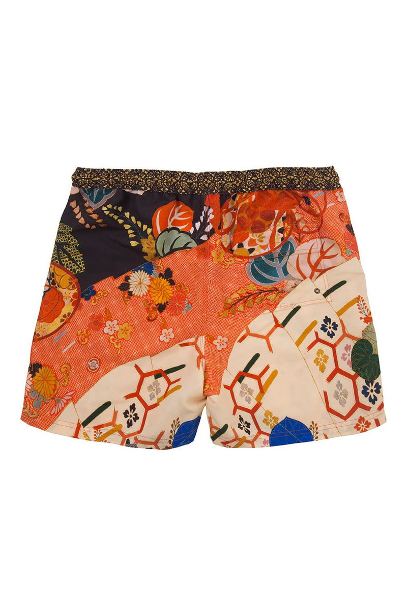 MID LENGTH BOARDSHORT WITH ELASTIC WAIST TURKISH DELIGHT