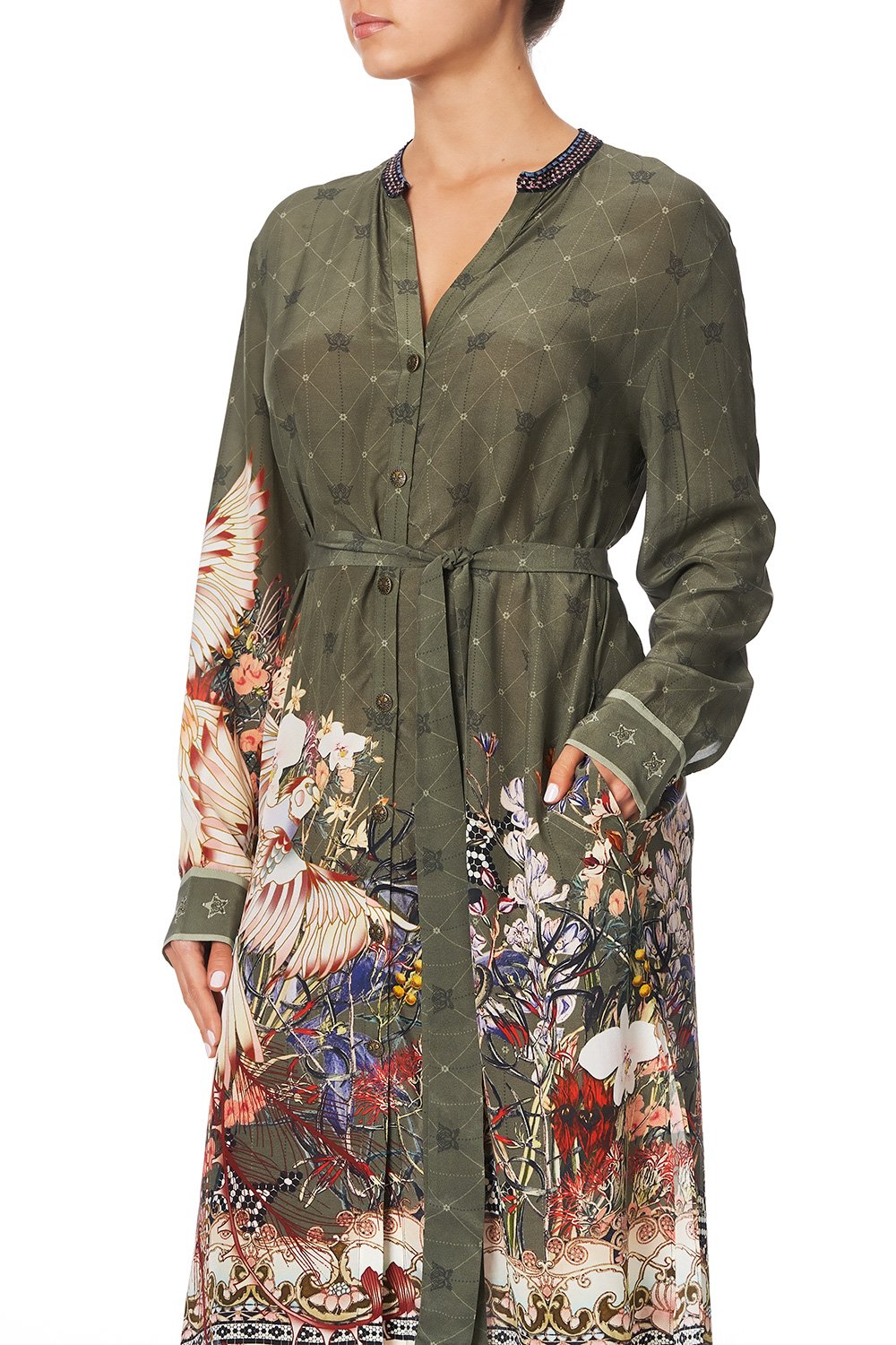 MID LENGTH SHIRT DRESS WATCHFUL WINGS