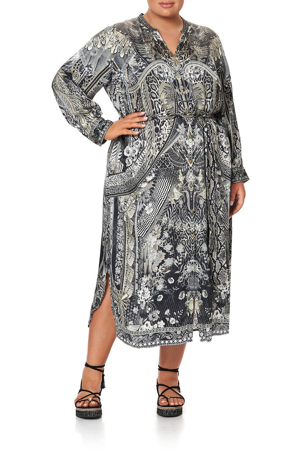 MID LENGTH SHIRT DRESS ONE TRIBE