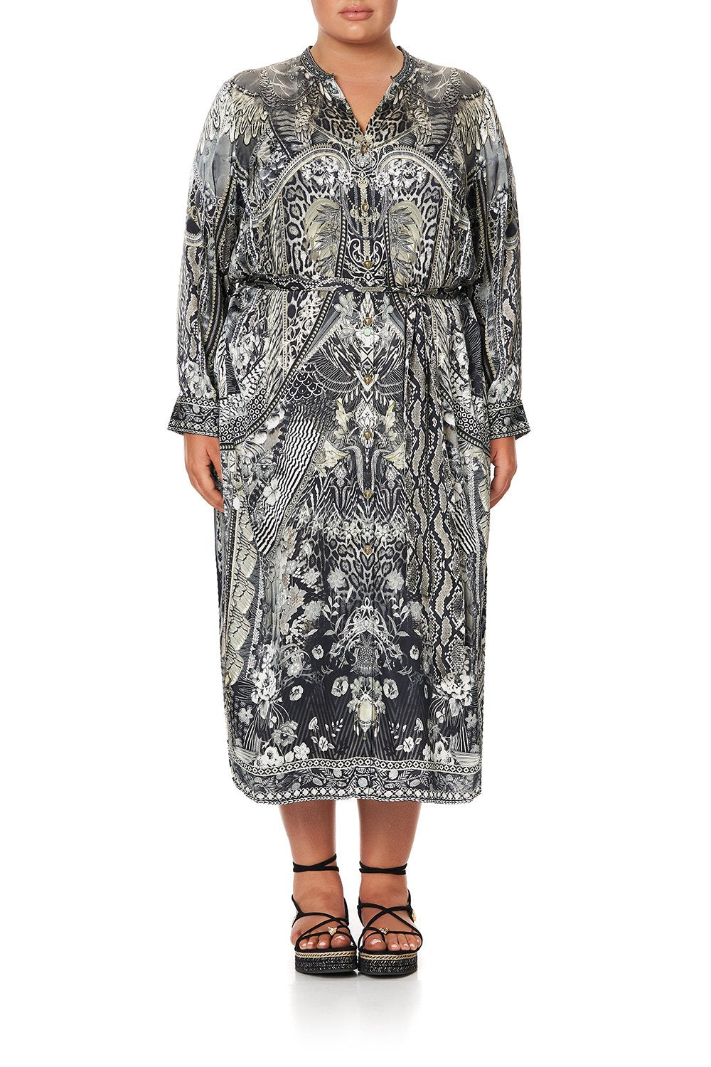 MID LENGTH SHIRT DRESS ONE TRIBE