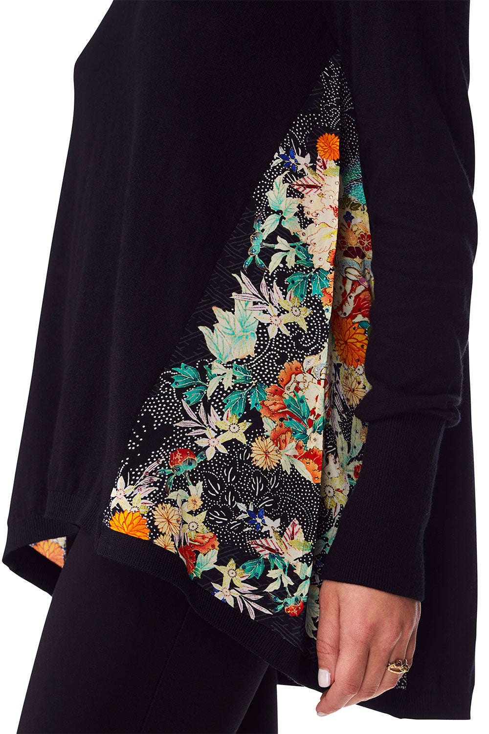 CAMILLA MIDNIGHT MOONCHILD SILK GAUDET KNIT