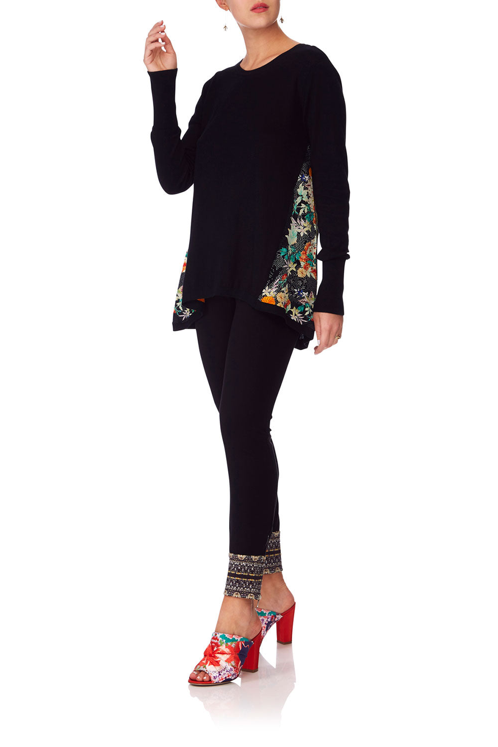 CAMILLA MIDNIGHT MOONCHILD SILK GAUDET KNIT