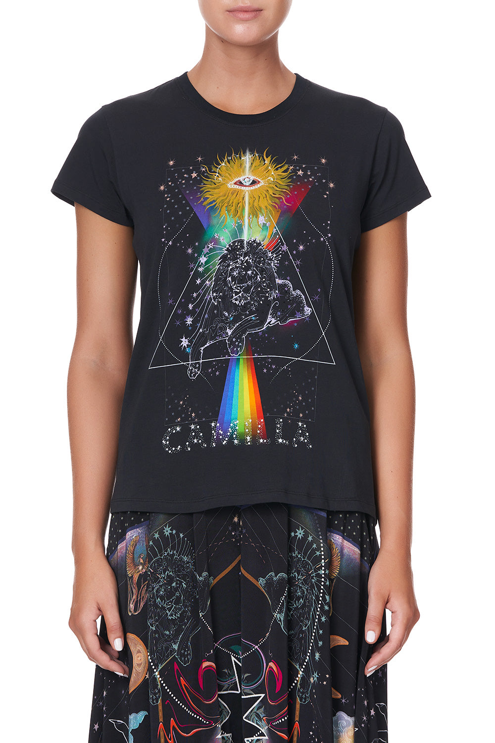 SLIM FIT ROUND NECK T-SHIRT MIDNIGHT MOON HOUSE