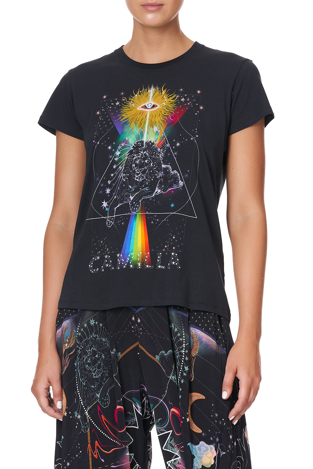 SLIM FIT ROUND NECK T-SHIRT MIDNIGHT MOON HOUSE