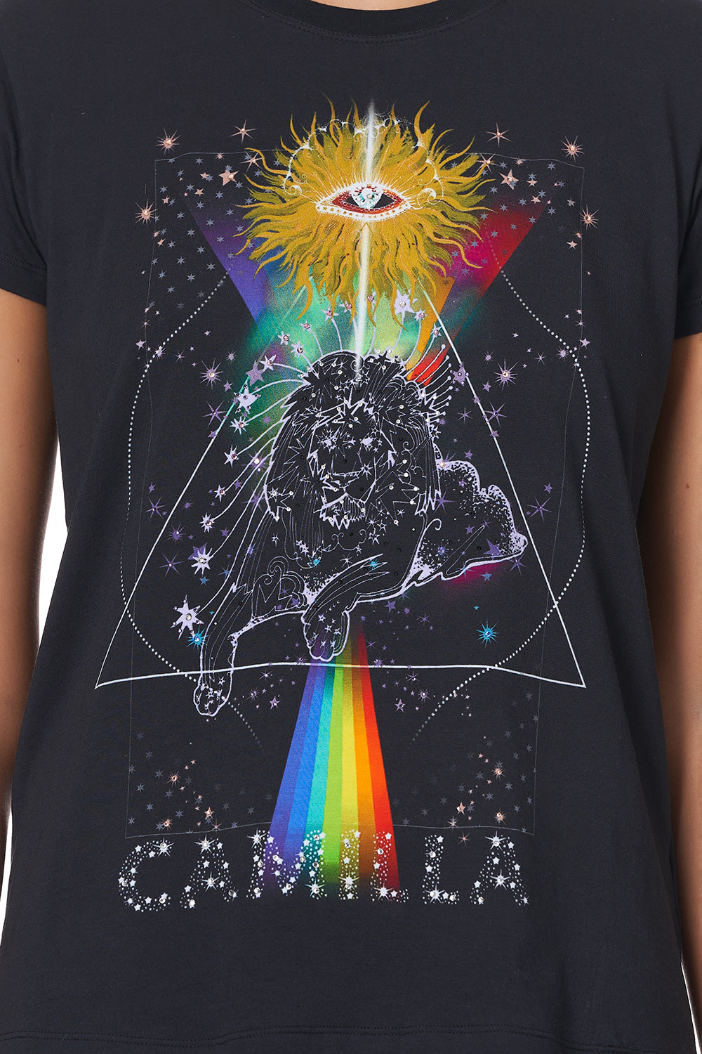 SLIM FIT ROUND NECK T-SHIRT MIDNIGHT MOON HOUSE