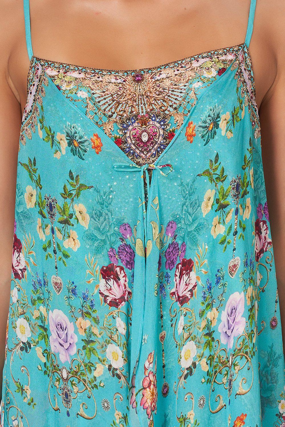 MINI DRESS WITH LONG OVERLAY A SONNET FOR SATINE