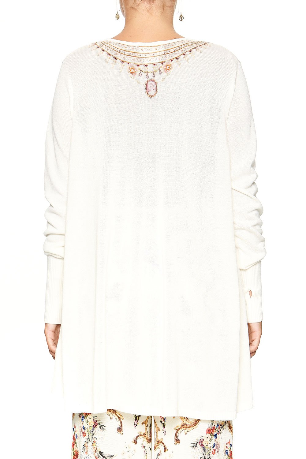 CAMILLA NECKLINE PRINT JUMPER IVORY