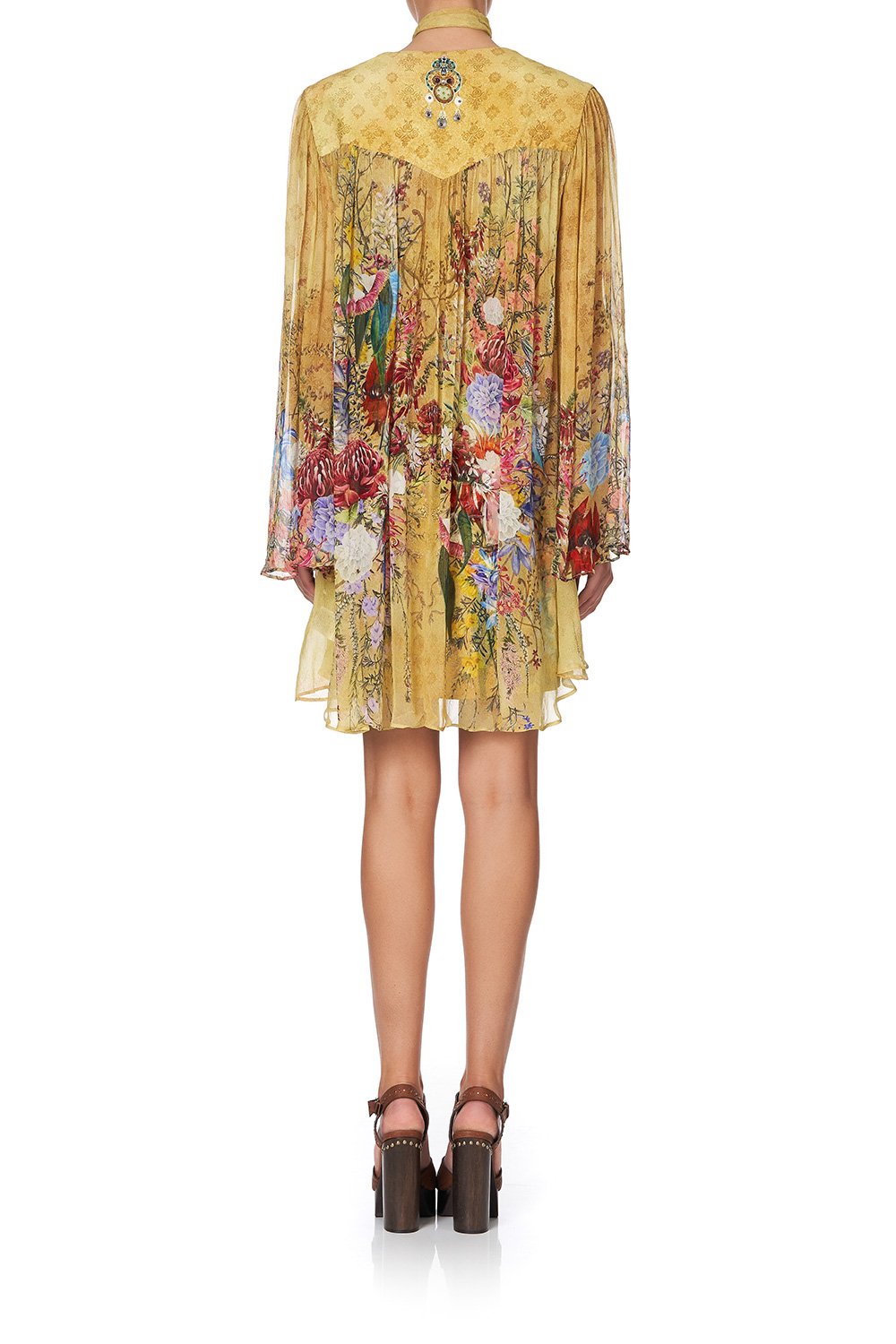 SHORT DRESS WITH YOKE AMONG THE GUMTREES