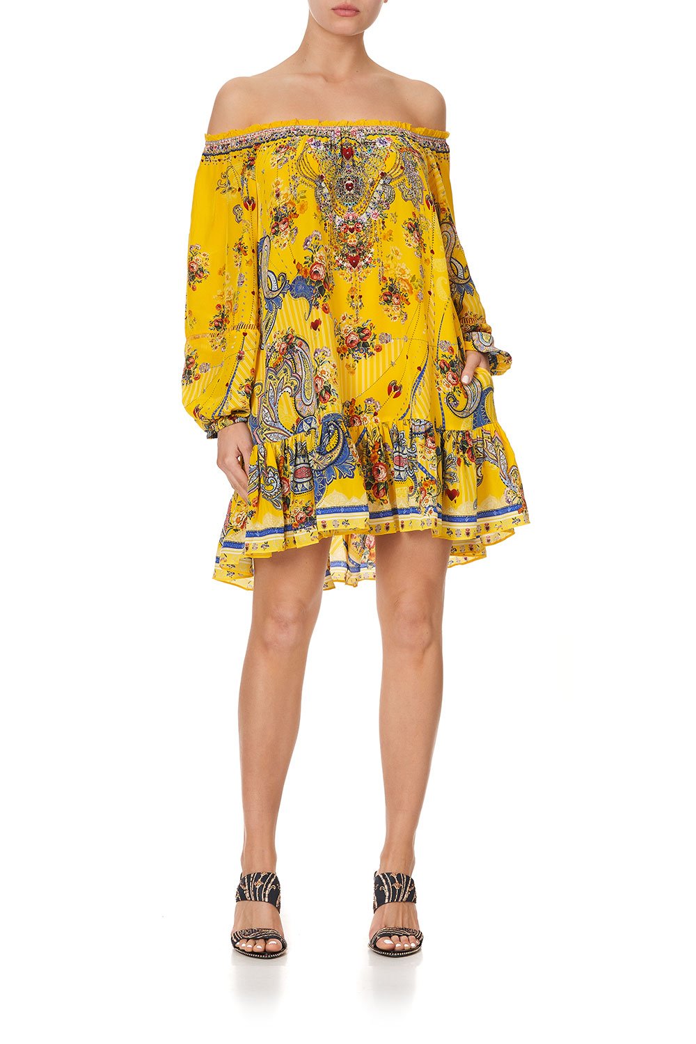 OFF SHOULDER DRESS WITH STRAPS OWN MUSE