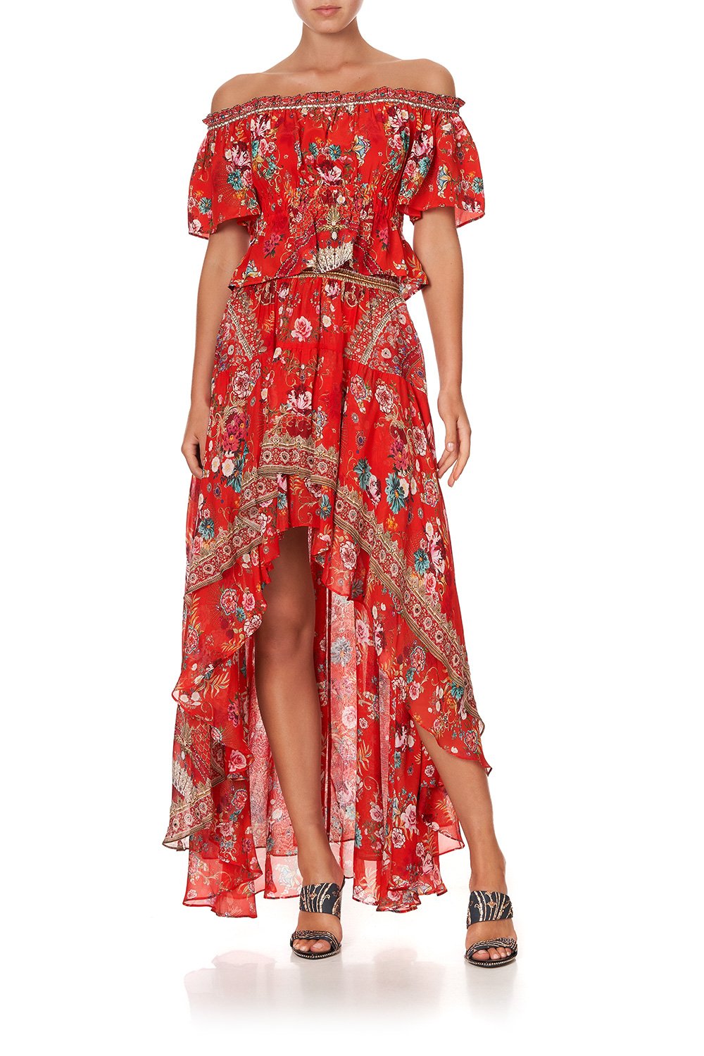 OFF SHOULDER GATHERED TOP CAMEOS CAN CAN