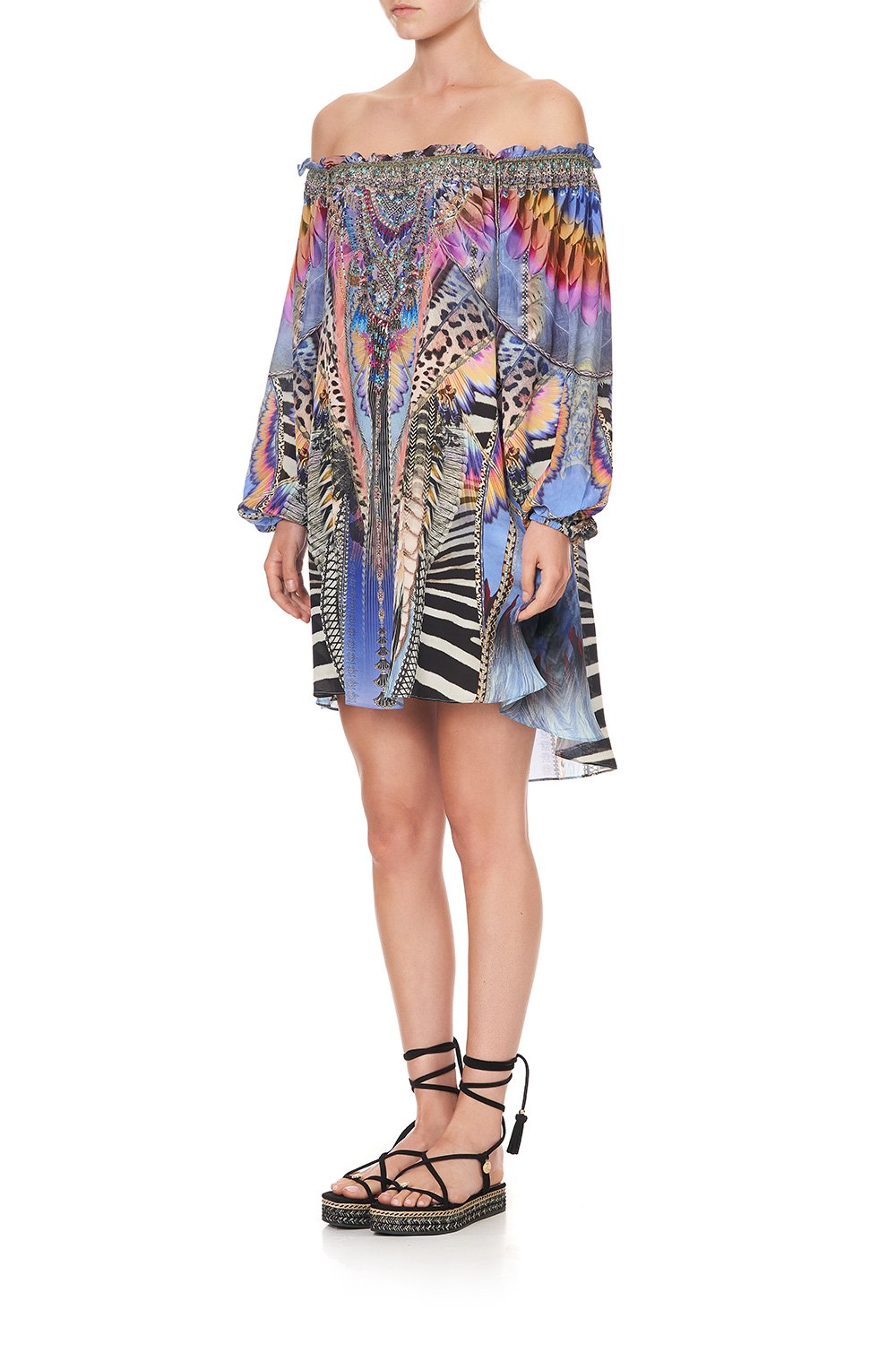 OFF SHOULDER MINI DRESS LOVE ON THE WING