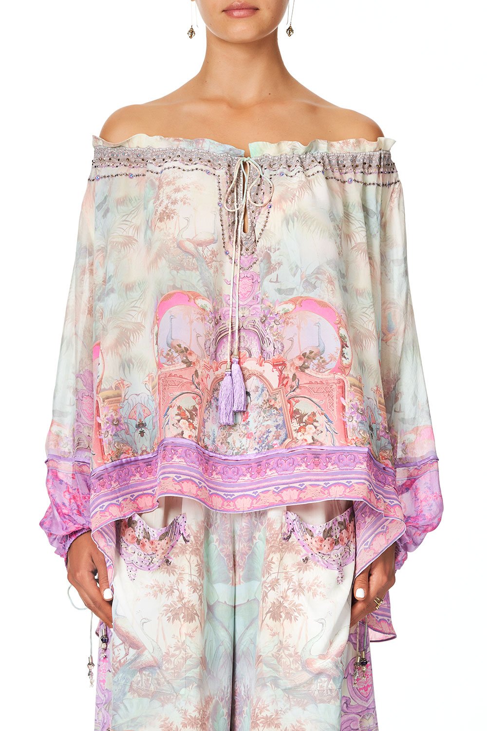 CAMILLA OFF THE SHOULDER BLOUSE ELECTRON LIBRE