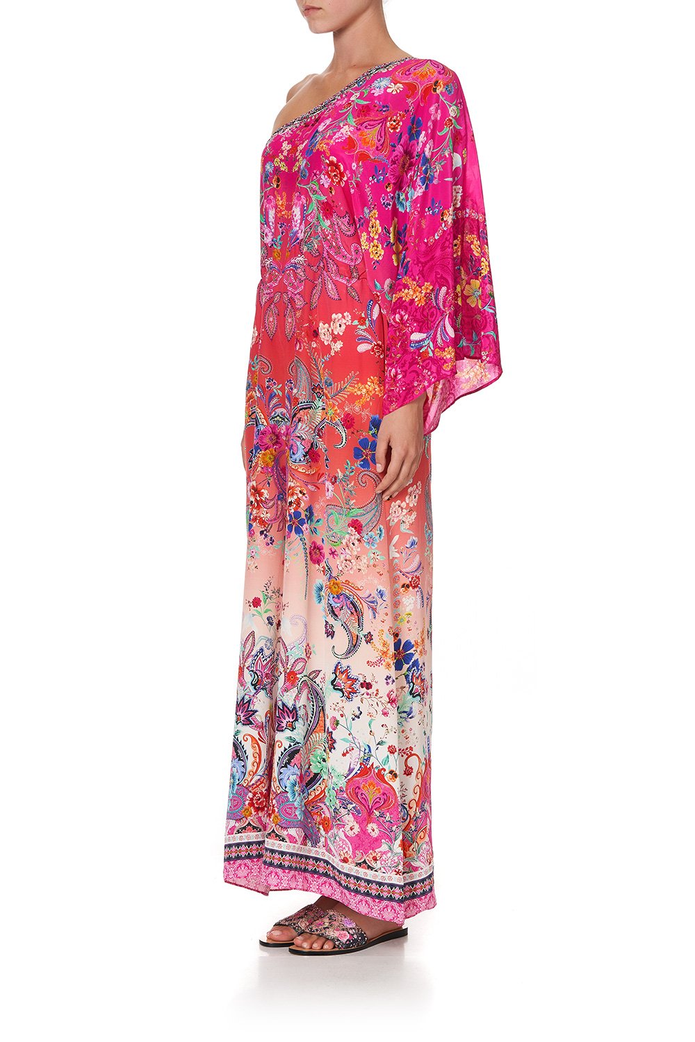 ONE SHOULDER FLARED JUMPSUIT FREE LOVE