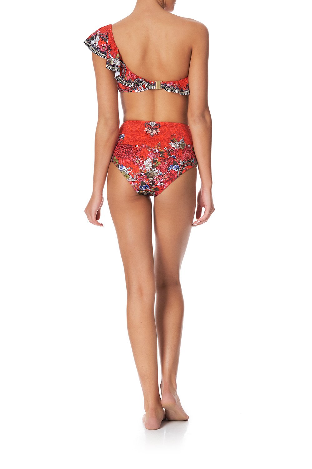 ONE SHOULDER FRILL BRA WONDERING WARATAH