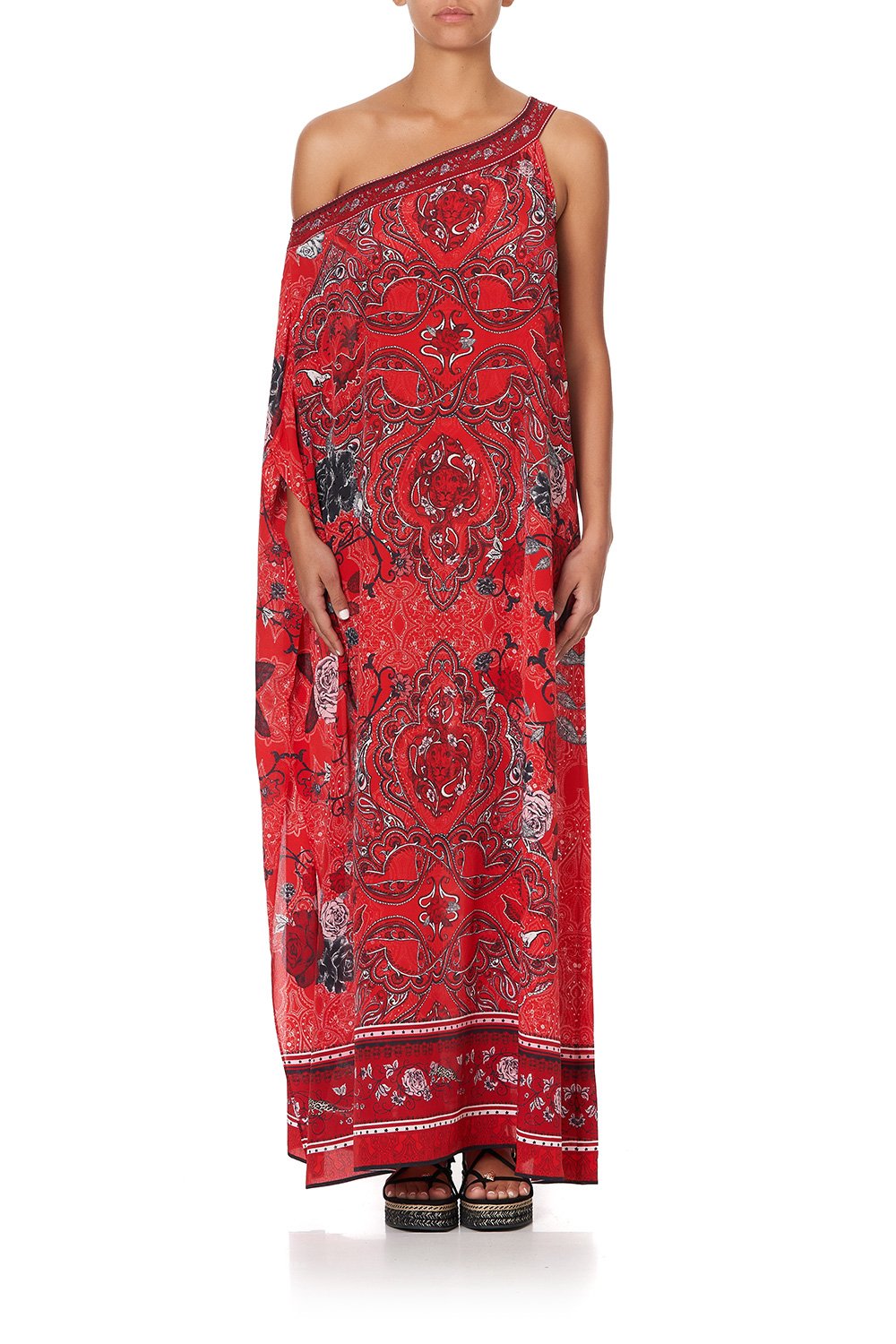 ONE SHOULDER KAFTAN WITH NECKBAND PIRATE PUNK