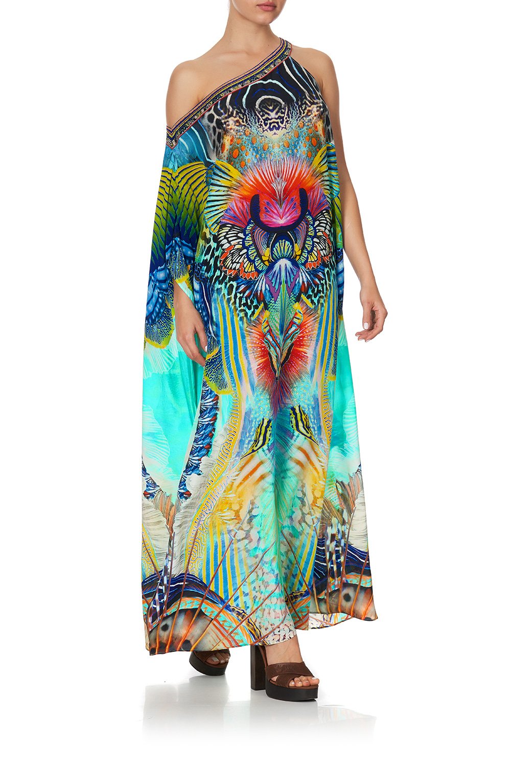 ONE SHOULDER KAFTAN WITH NECKBAND REEF WARRIOR