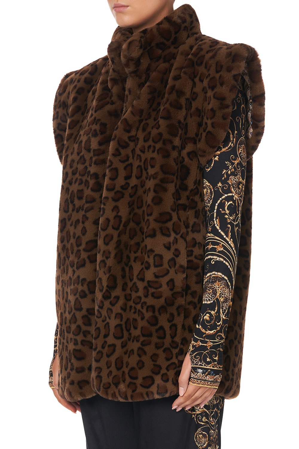 OVERSIZED FAUX FUR GILET - FLOW STUDIO 54