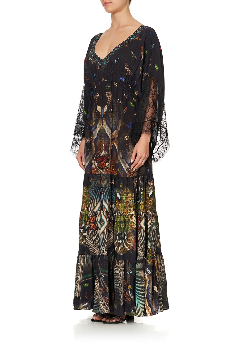 PANEL DRESS WITH LACE SLEEVE MATERNAL INSTINCT