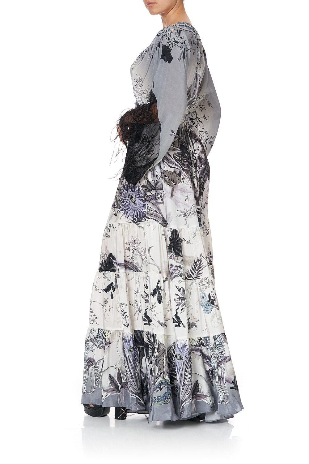 PANEL DRESS WITH LACE SLEEVE MOONLIT MUSINGS