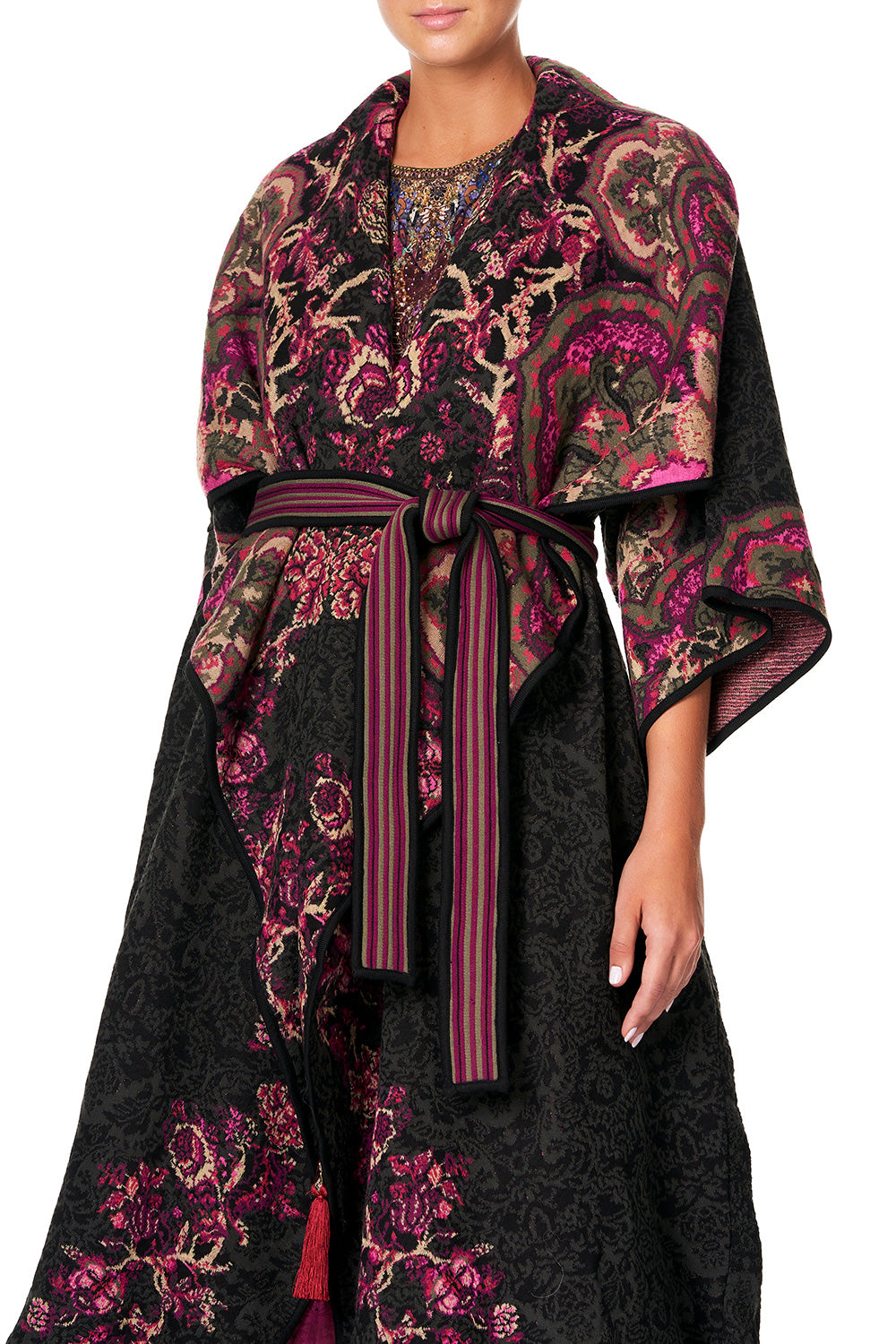CAMILLA PLACEMENT JACQUARD COAT DAUGHTER'S DESTINY