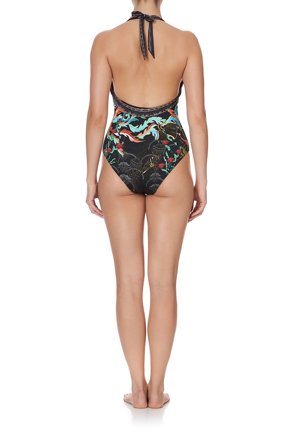 PLUNGE V HALTER ONE PIECE WISE WINGS