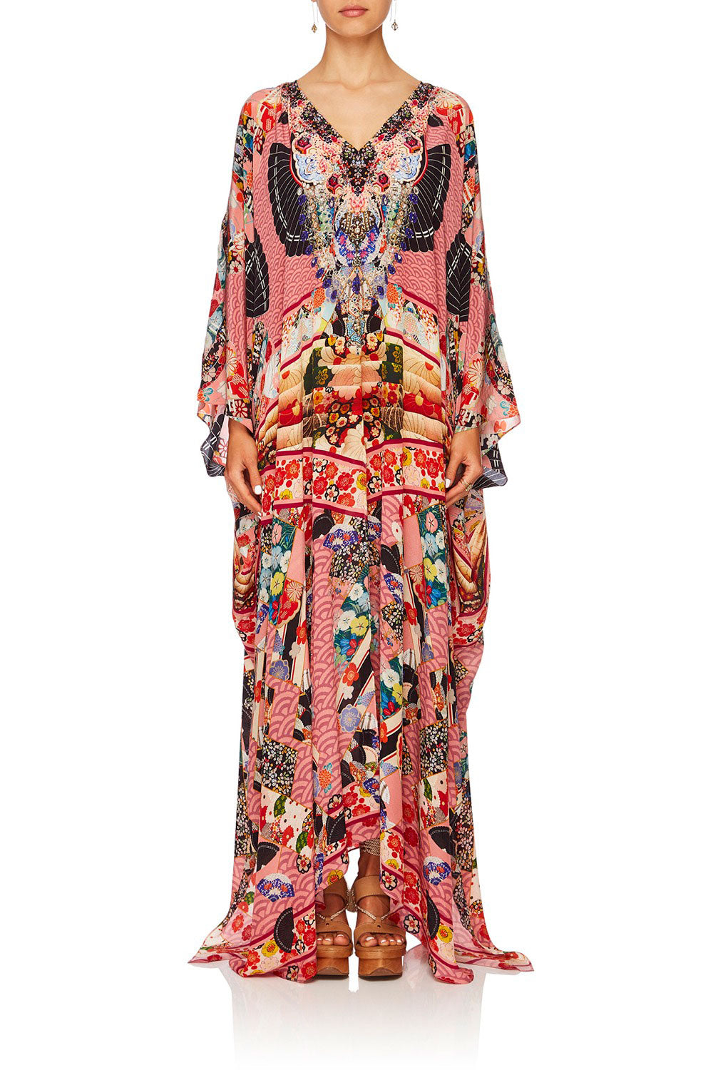 CAMILLA POSTCARDS FROM MARS SPLIT FRONT & SLEEVE KAFTAN