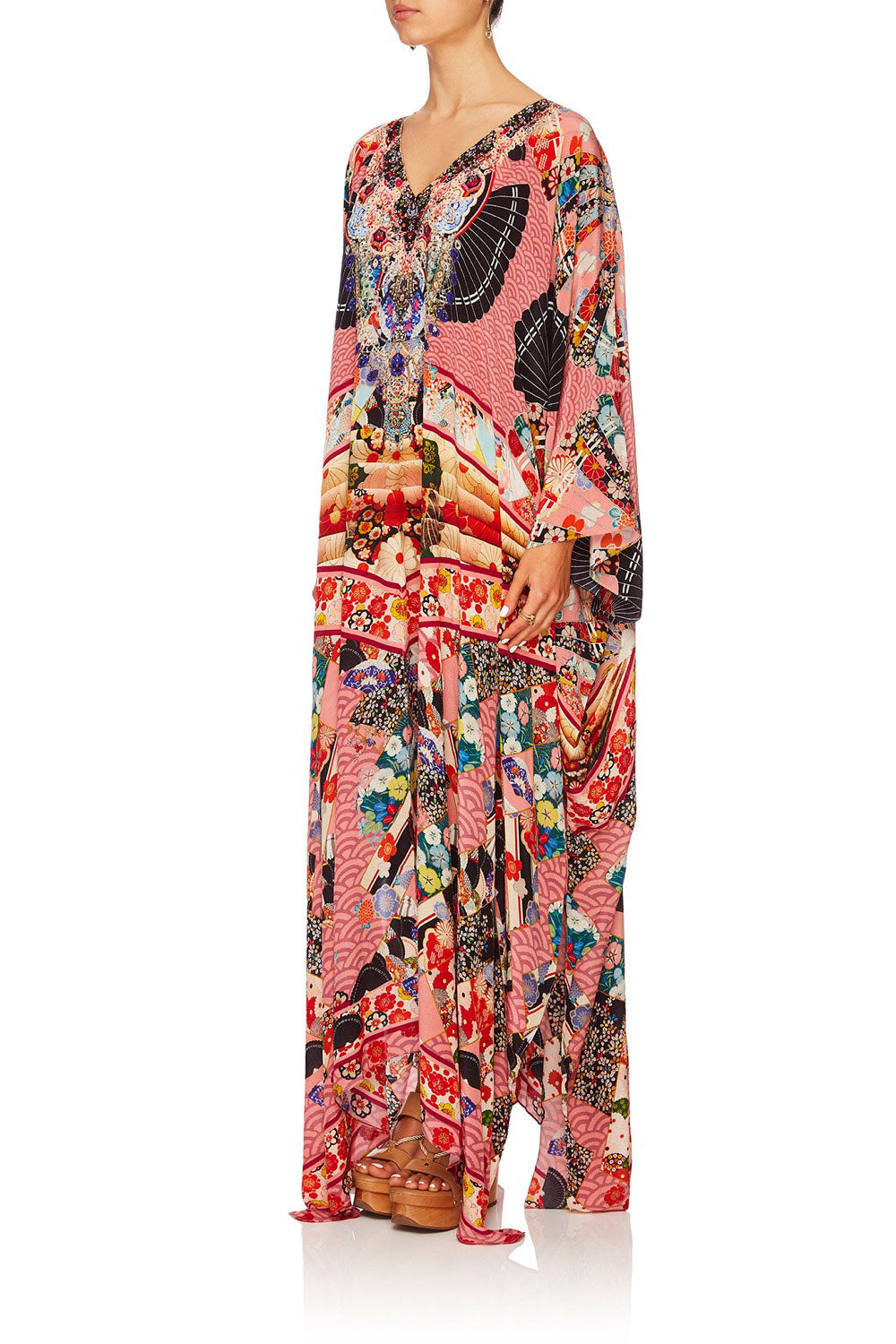 CAMILLA POSTCARDS FROM MARS SPLIT FRONT & SLEEVE KAFTAN