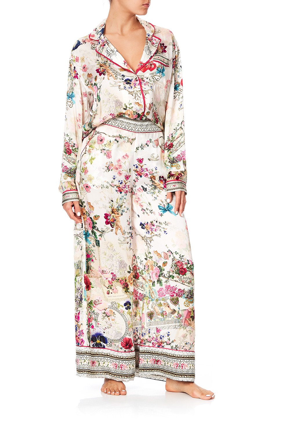 SLEEPWEAR WIDE LEG PJ PANTS JARDIN POSTCARDS