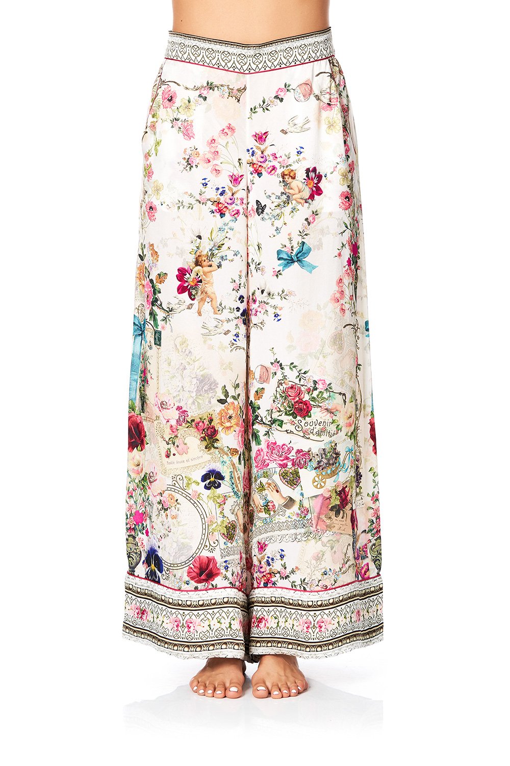 SLEEPWEAR WIDE LEG PJ PANTS JARDIN POSTCARDS