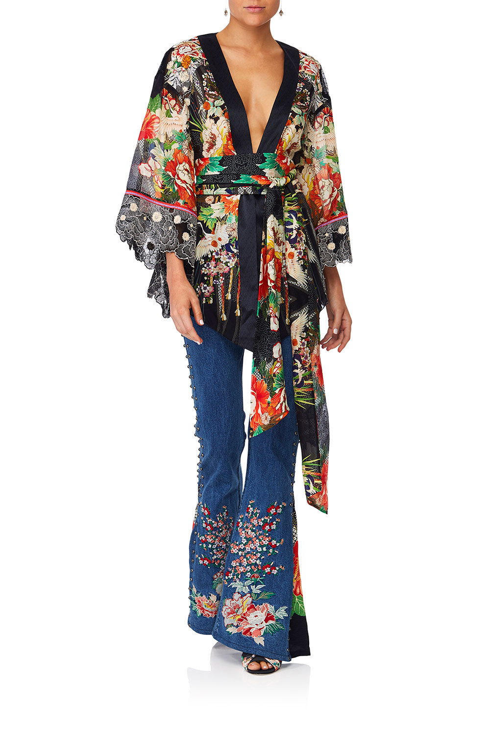CAMILLA QUEEN OF KINGS KIMONO W EMBROIDERY INSERTS