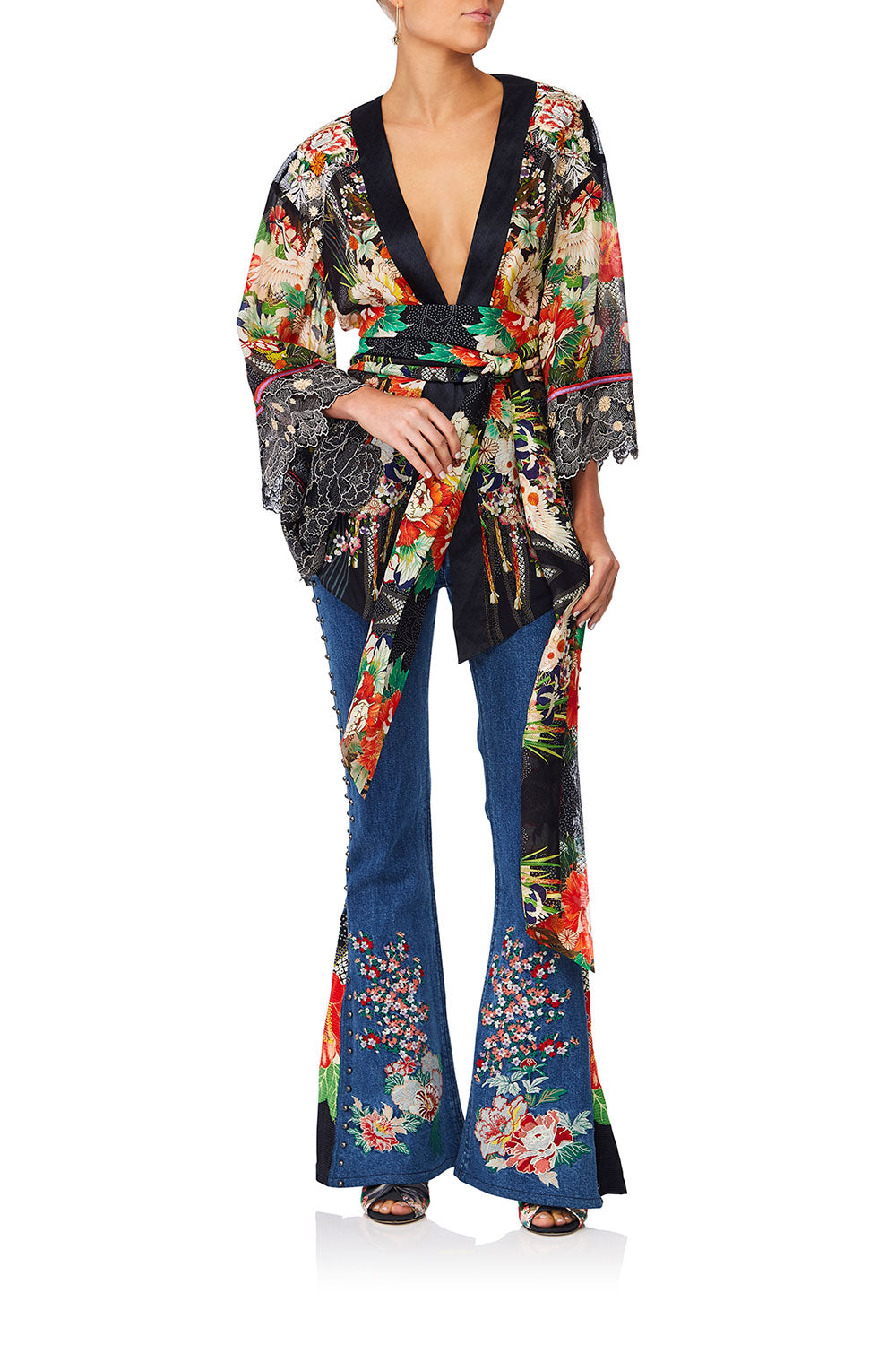 CAMILLA QUEEN OF KINGS KIMONO W EMBROIDERY INSERTS