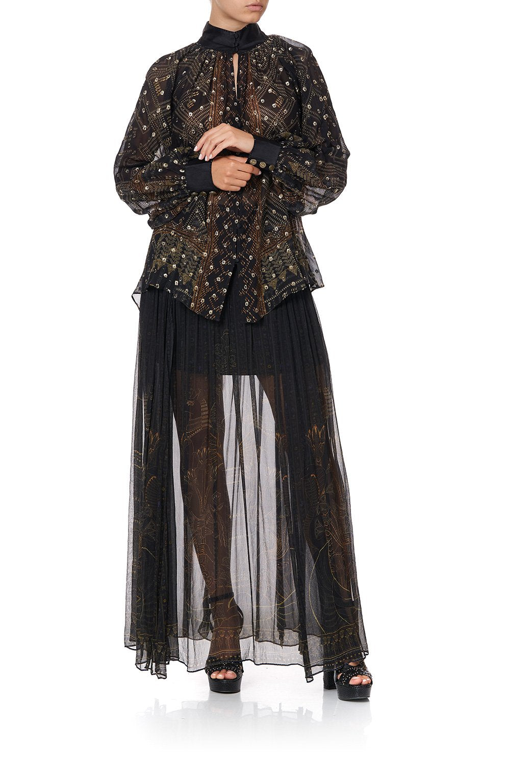 RAGLAN BUTTON UP SHIRT COBRA KING