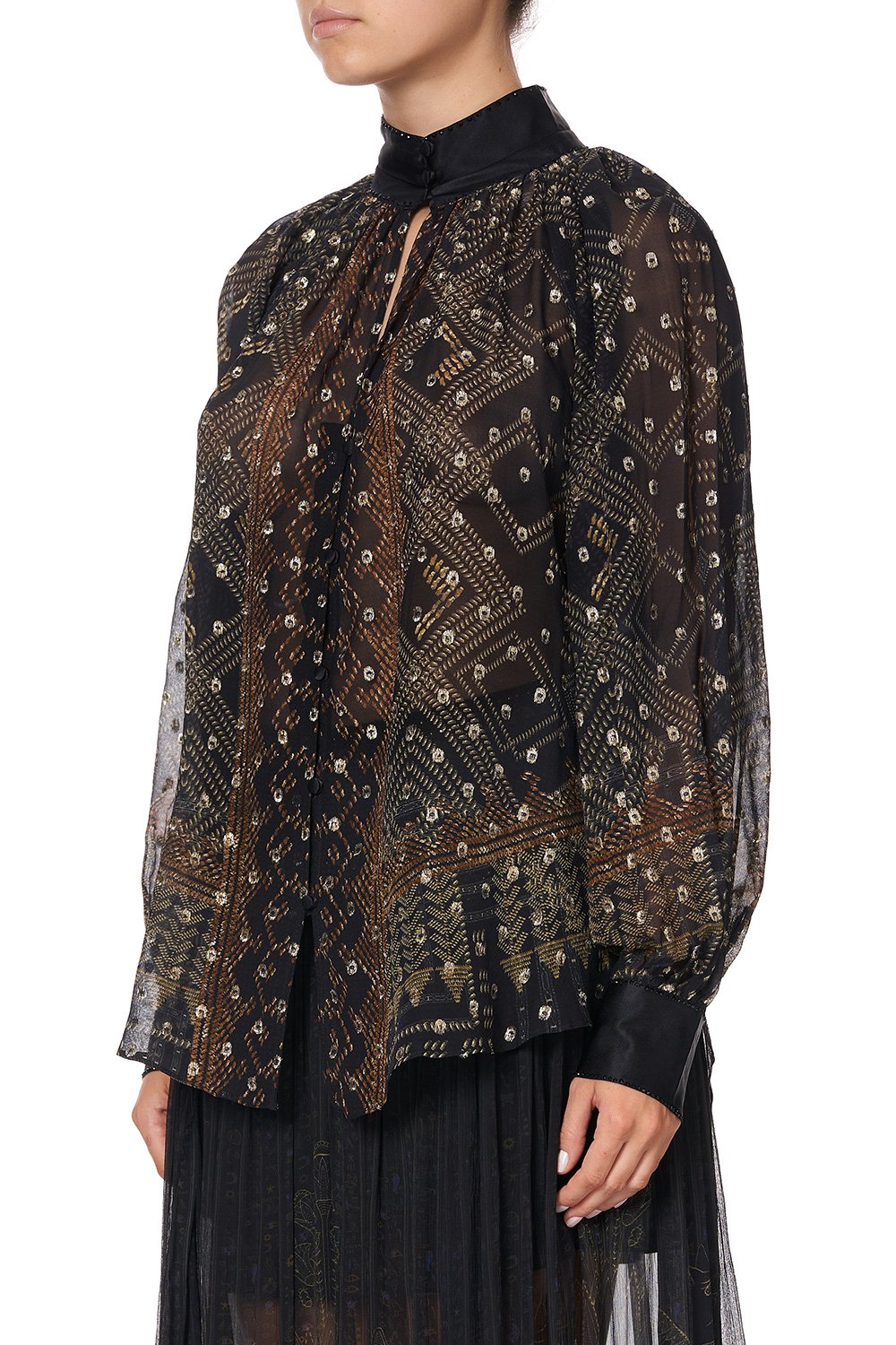 RAGLAN BUTTON UP SHIRT COBRA KING