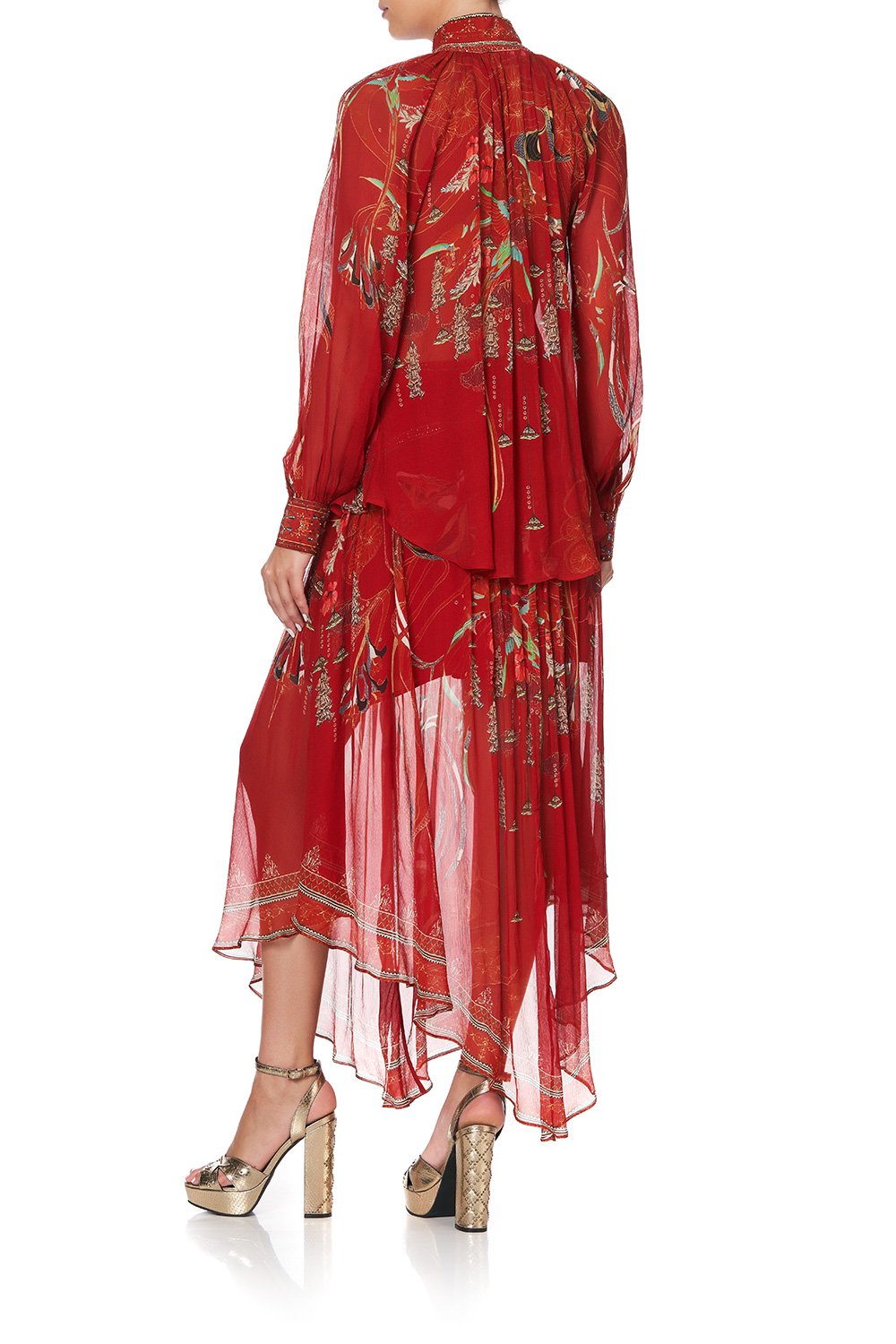 RAGLAN BUTTON UP SHIRT FORBIDDEN FRUIT