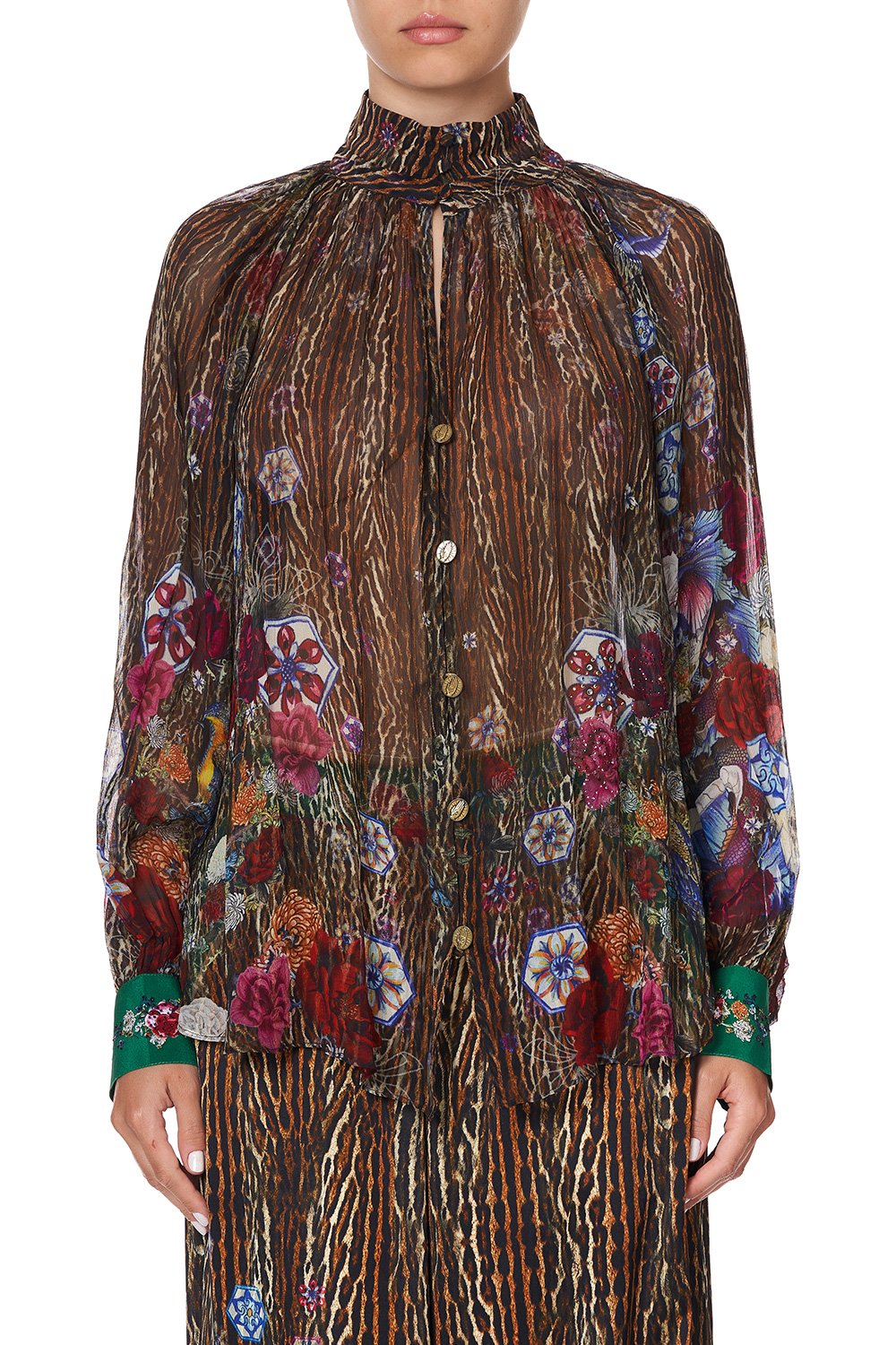 RAGLAN BUTTON UP SHIRT JEWEL OF JUPITER