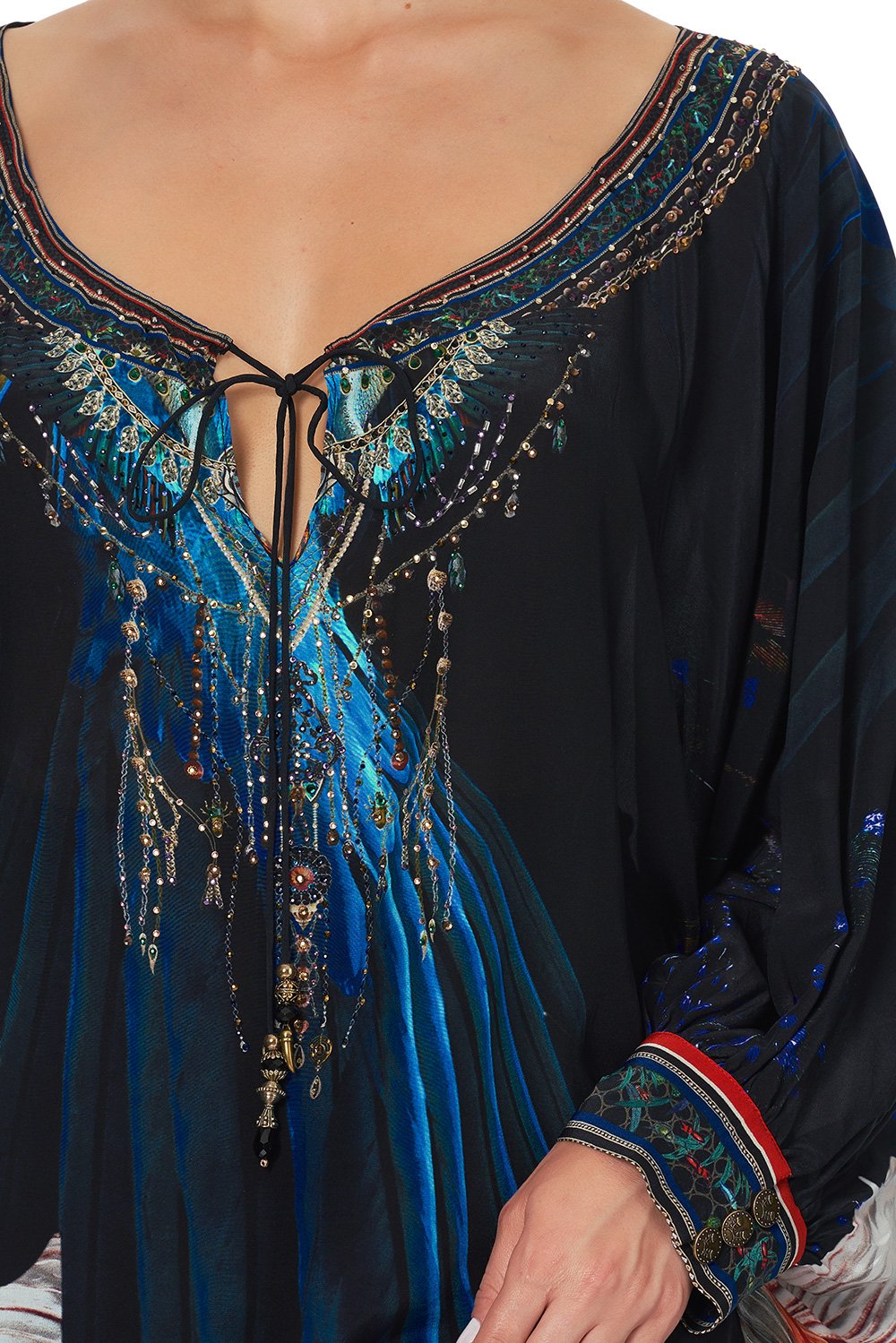 RAGLAN SLEEVE BLOUSE WITH CUFF NIGHT FLIGHT