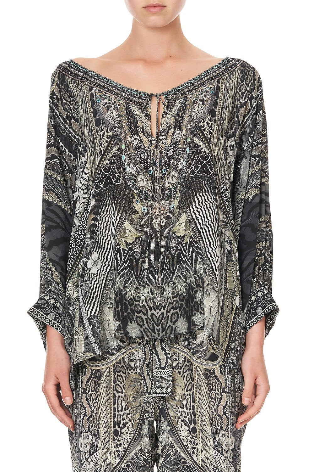 RAGLAN SLEEVE BLOUSE WITH CUFF ONE TRIBE