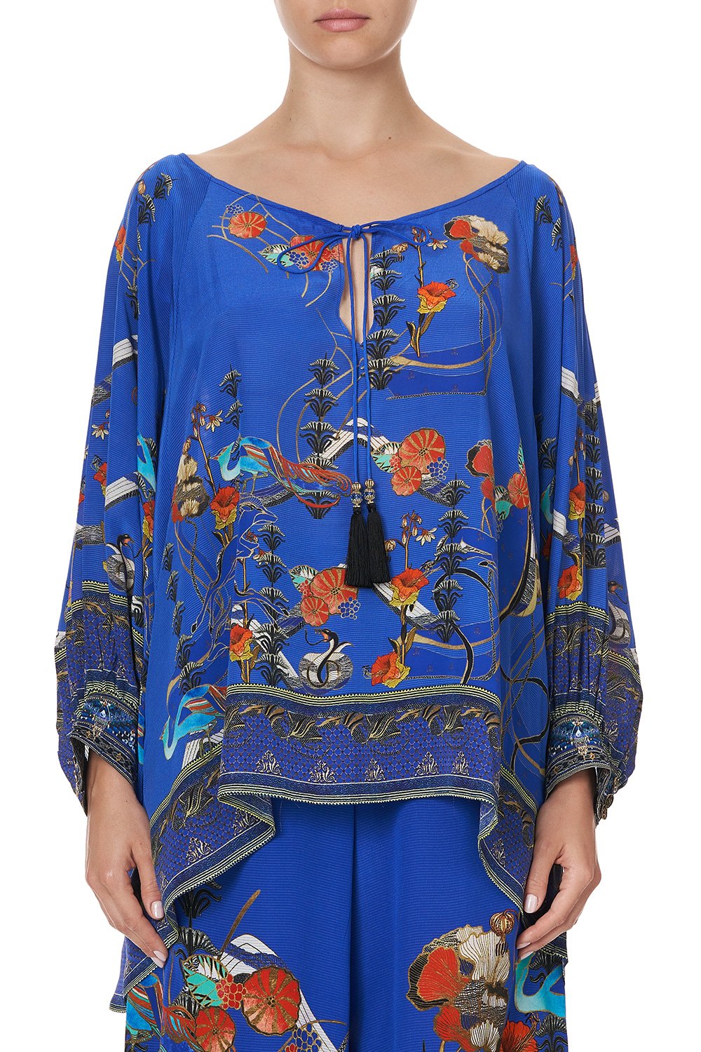 RAGLAN SLEEVE BLOUSE WITH CUFF TREE OF LIFE