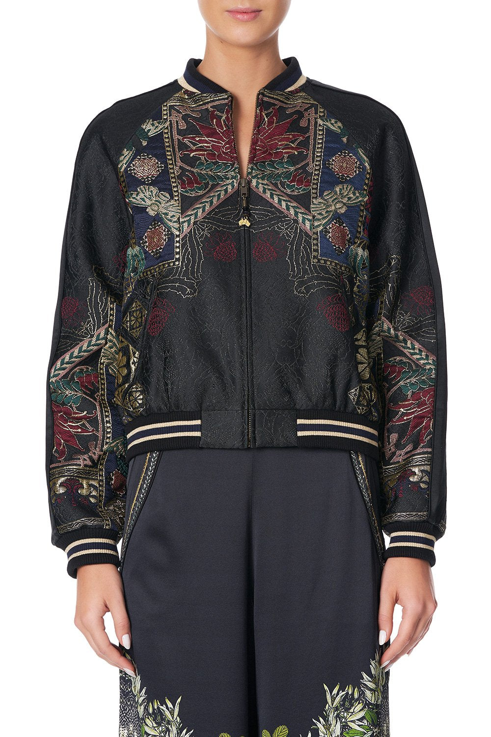 RAGLAN SLEEVE BOMBER JACKET BOTANICAL CHRONICLES