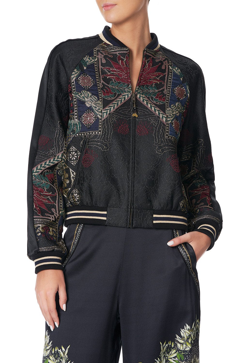 RAGLAN SLEEVE BOMBER JACKET BOTANICAL CHRONICLES