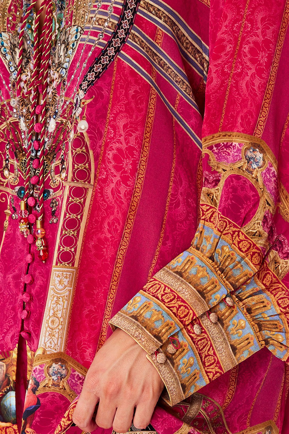 CAMILLA RAGLAN SLEEVE BUTTON UP TOP LOUNGE HOUR