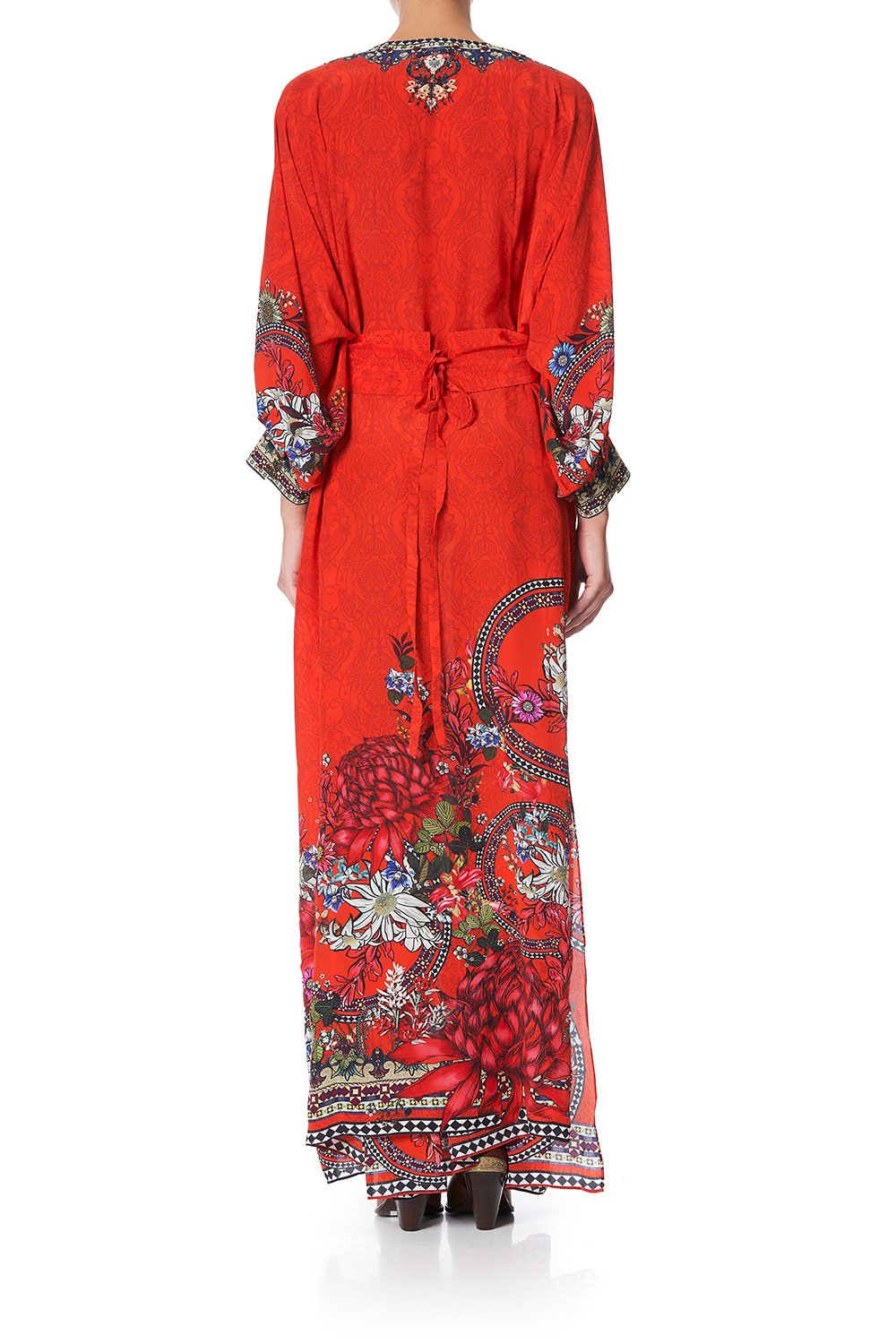 RAGLAN SLEEVE DRESS WITH CUFFS WONDERING WARATAH