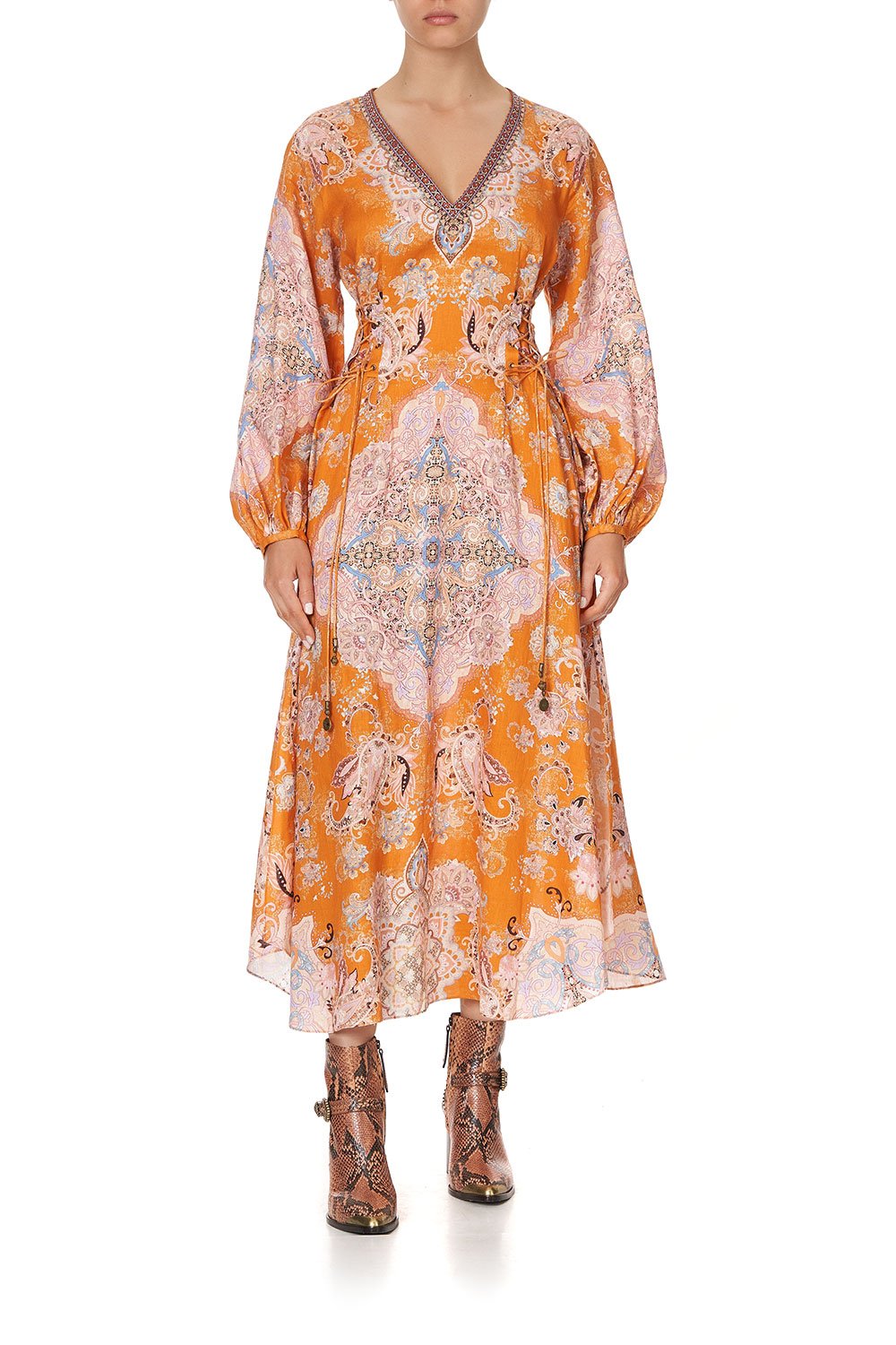 RAGLAN SLEEVE LACE UP DRESS MARRAKESH MAIDEN