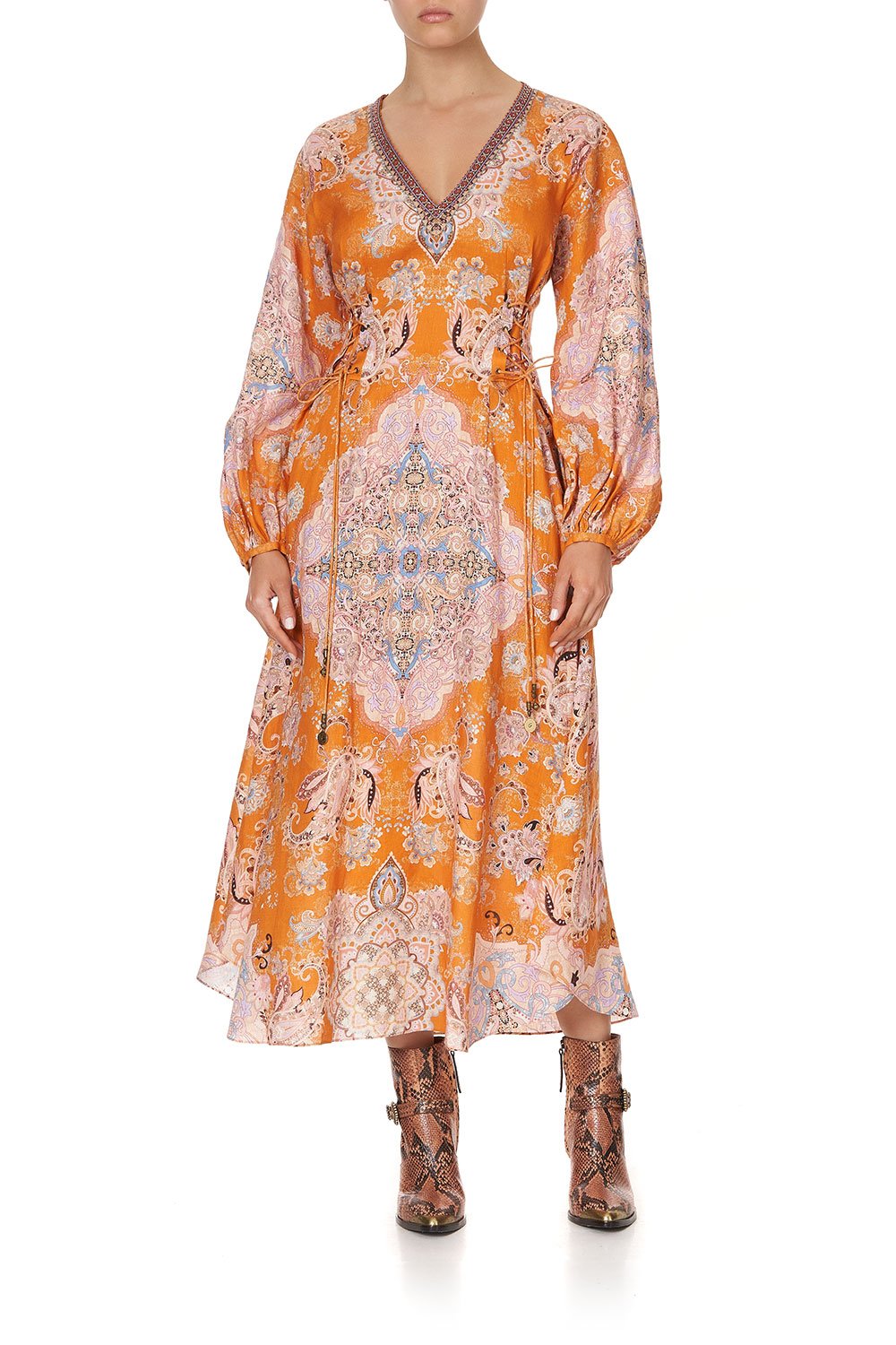 RAGLAN SLEEVE LACE UP DRESS MARRAKESH MAIDEN