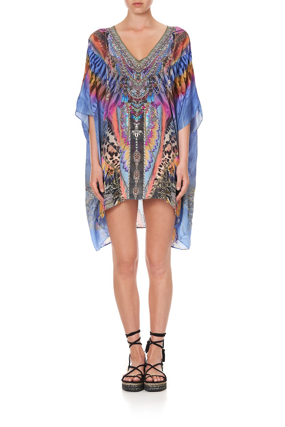 RECTANGULAR V NECK KAFTAN LOVE ON THE WING