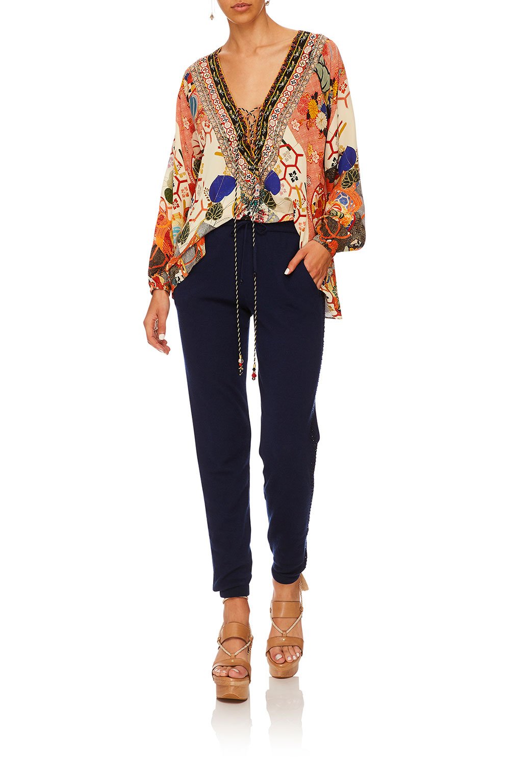 CAMILLA RELAXED KNIT PANTS THE FAN SEA