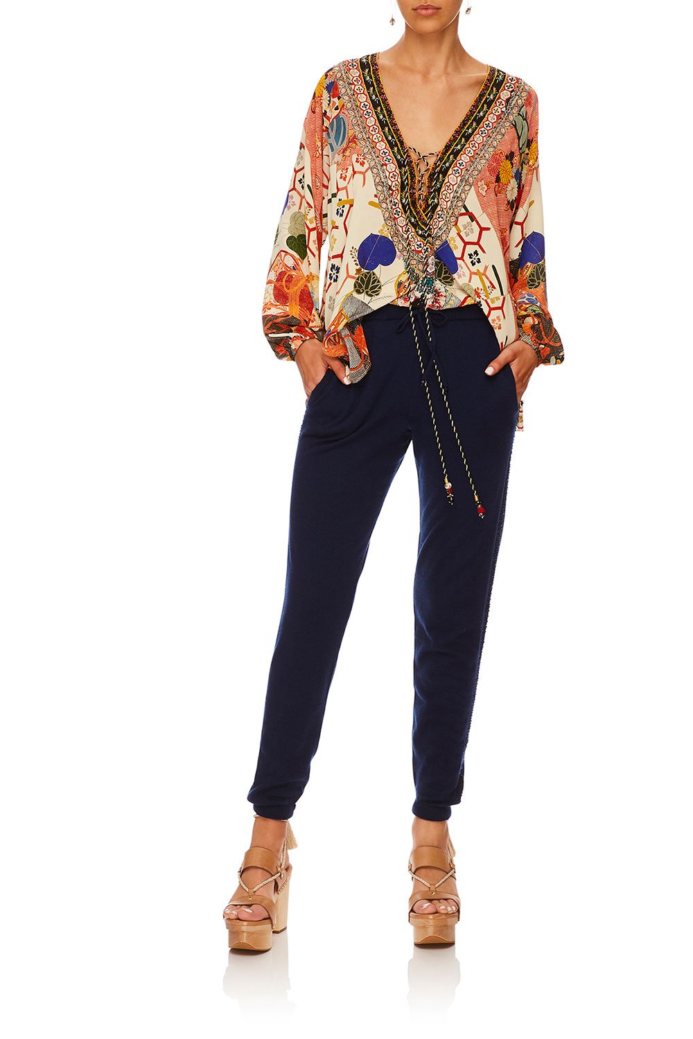 CAMILLA RELAXED KNIT PANTS THE FAN SEA