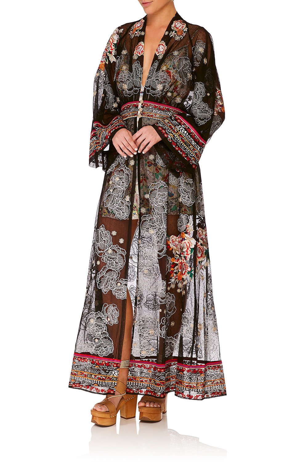 CAMILLA TIME AFTER TIME ROBE WITH ELASTIC BACK WAIST